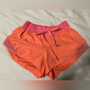 Lululemon neon orange shorts size 00